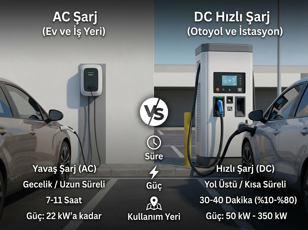 AC ve DC Şarj Arasındaki Farklar: Hangisini Tercih Etmelisiniz?