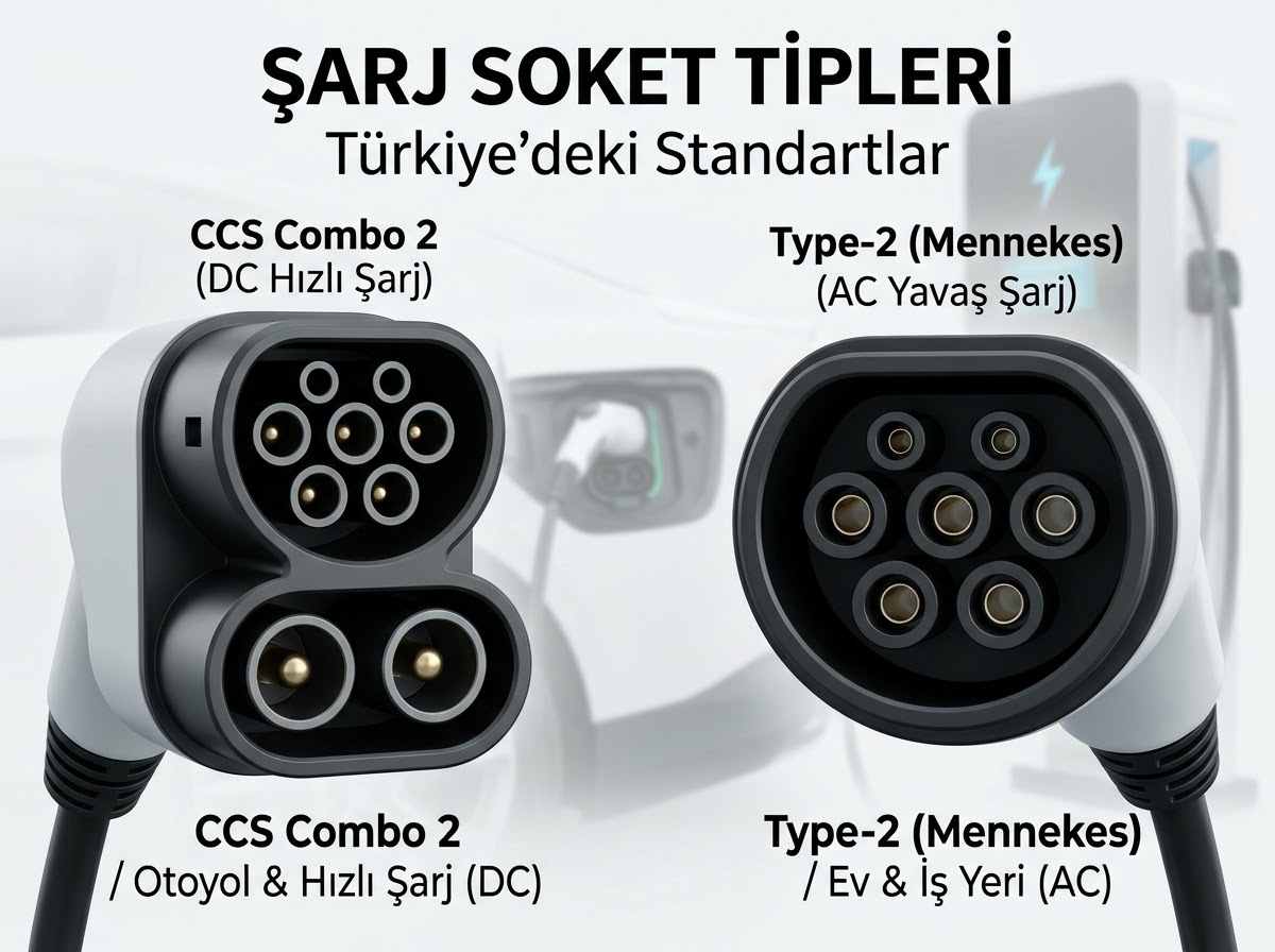 Elektrikli Araç Şarj Soket Tipleri: Tip-2, CCS ve CHAdeMO