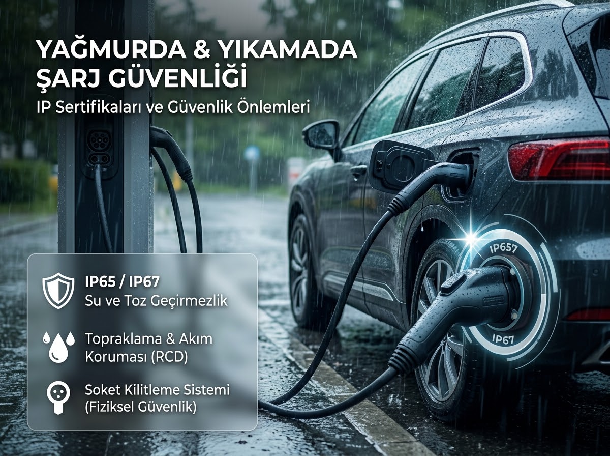Elektrikli Araçlar Yağmurda ve Oto Yıkamada Şarj Edilir mi?